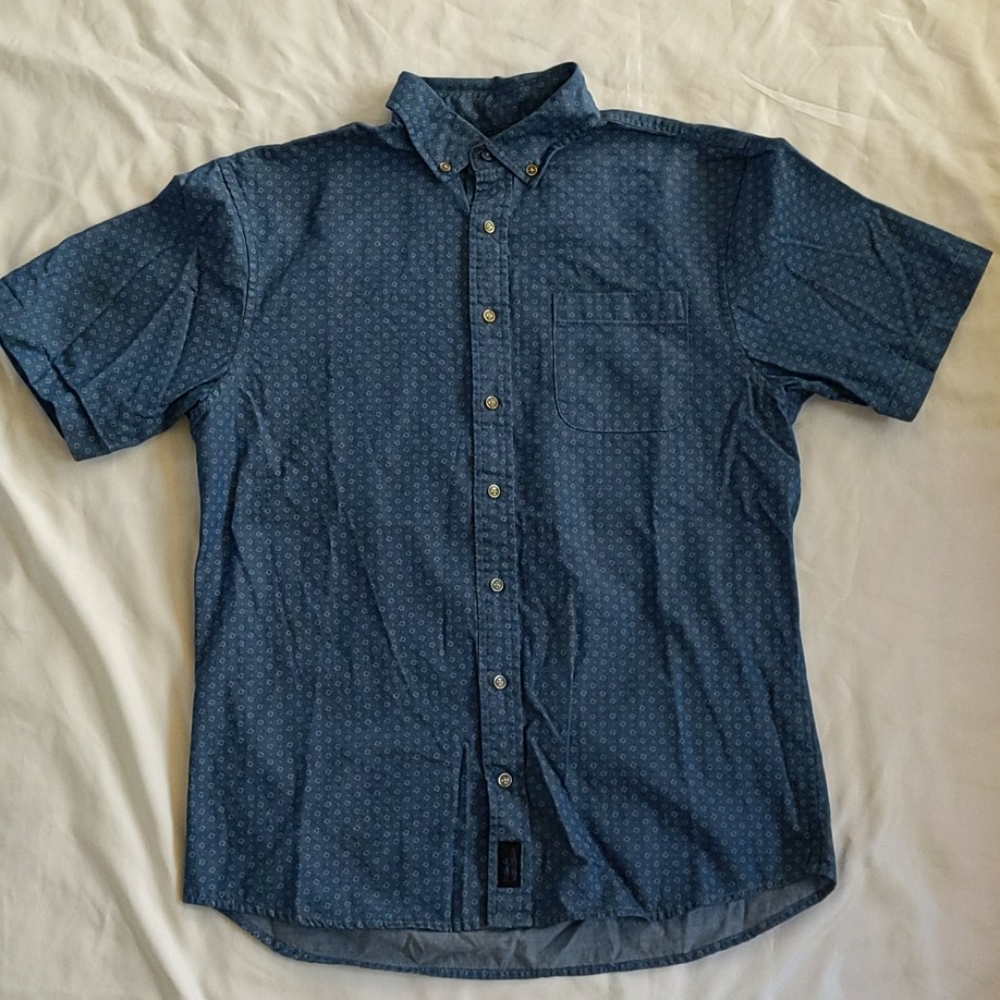 johnnie-O Navy Stylish Short Sleeve Button up
